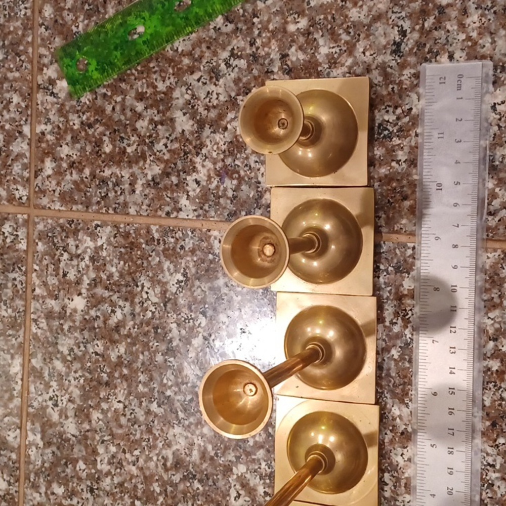 Set of 6 Gold Candle Holders - Picture 5 of 5